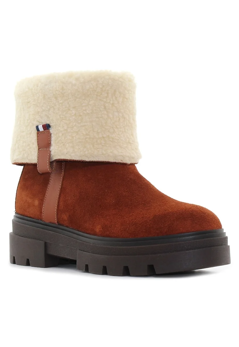 Cizme de damă maro  Faux Fur Suede Mărime:, Maro