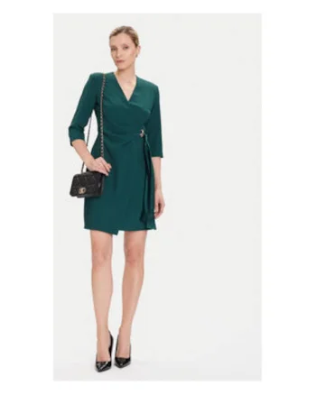Rochie cocktail femeie,  verde, material sintetic,