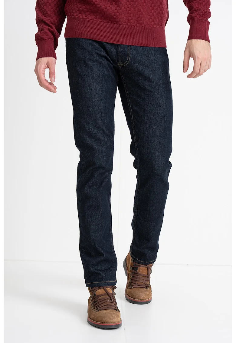 Blugi regular-fit cu talie medie, Albastru inchis