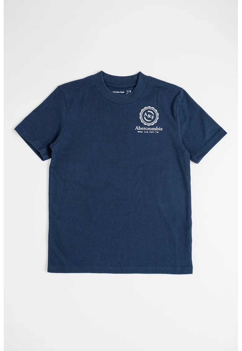 Tricou din amestec de bumbac cu imprimeu, Alb/Bleumarin