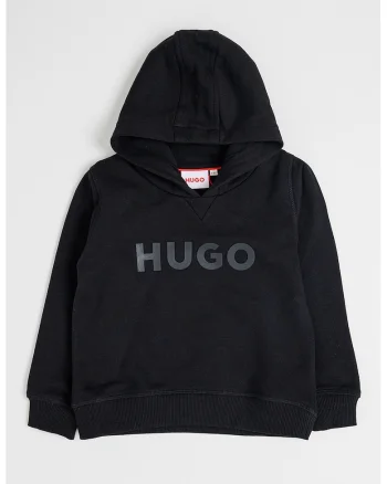 Hanorac cu imprimeu logo, Negru