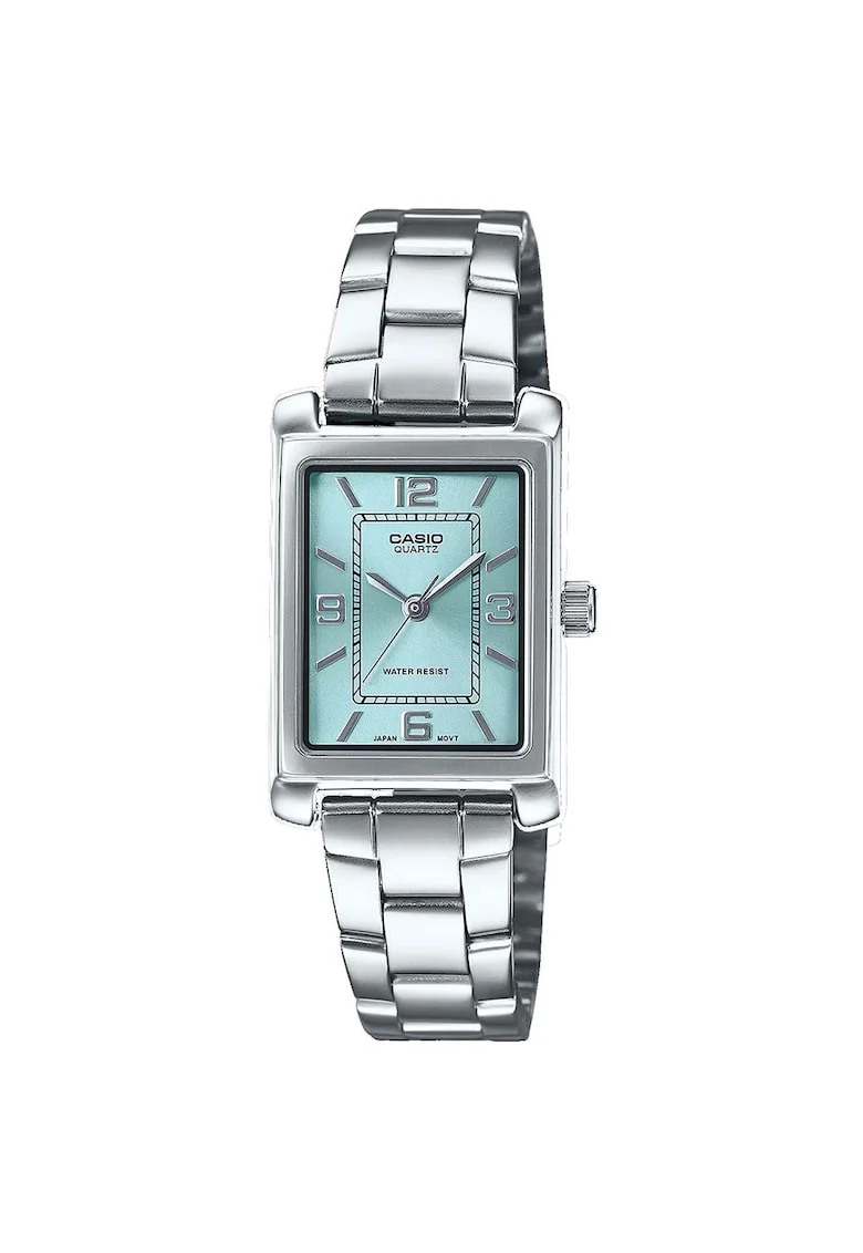 Ceas de dama  LTP-1234DD-2A, ion placat, cadran albastru aqua, 21x07.4mm