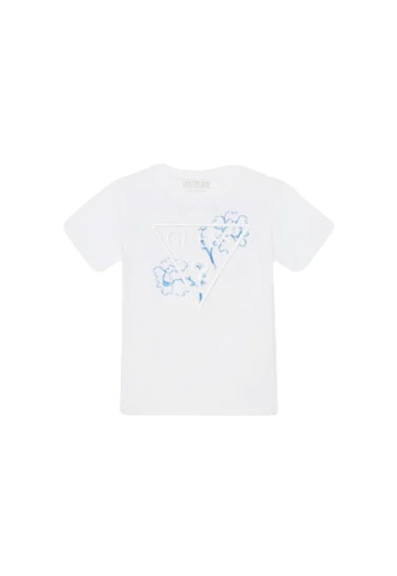 Tricou-cu logo brodat si imprimeu, Alb