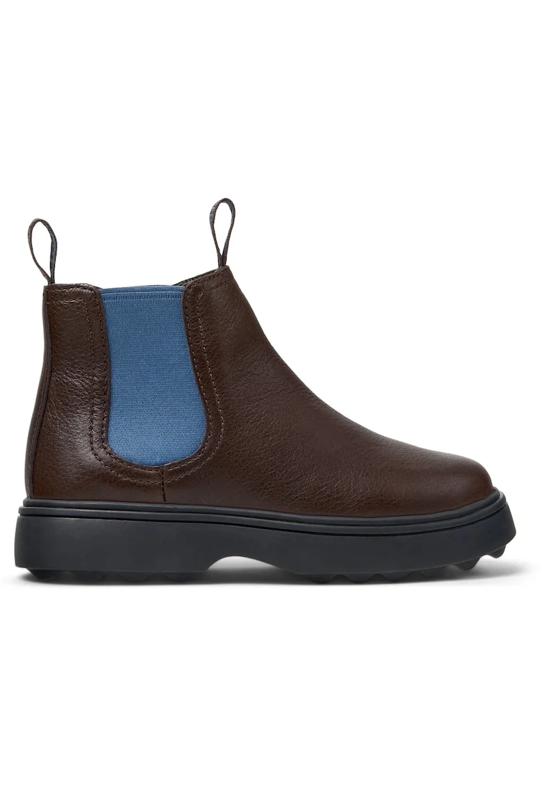 Ghete Chelsea de piele Norte 8457, Maro cognac/Albastru deschis