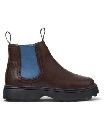 Ghete Chelsea de piele Norte 8457, Maro cognac/Albastru deschis