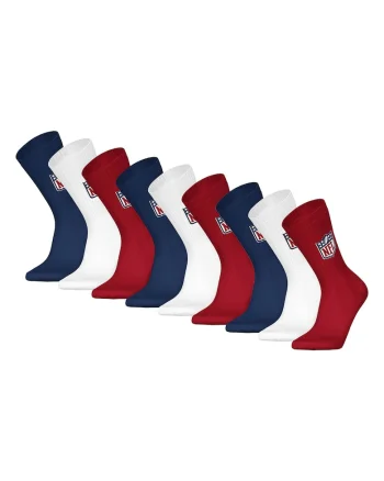 Set de sosete unisex - 9 perechi, Rosu/Alb/Albastru inchis