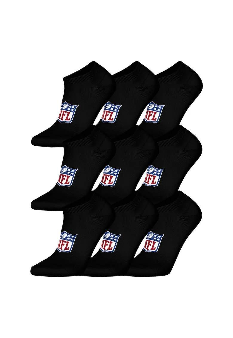 Set de sosete unisex cu logo - 9 perechi, Negru