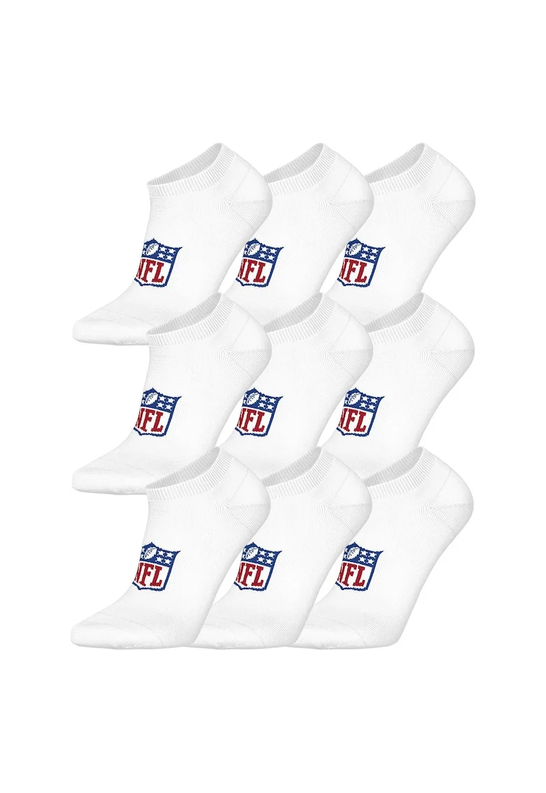 Set de sosete unisex cu logo - 9 perechi, Alb