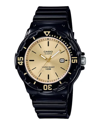 Ceas analog cu indicatoare fosforescente, Negru