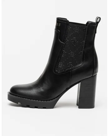 Botine Chelsea de piele ecologica Nealle, Negru