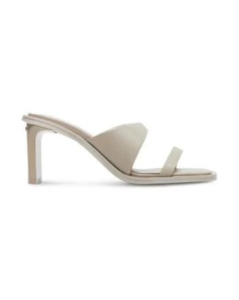 Papuci dama,  piele naturala, bej, Bej