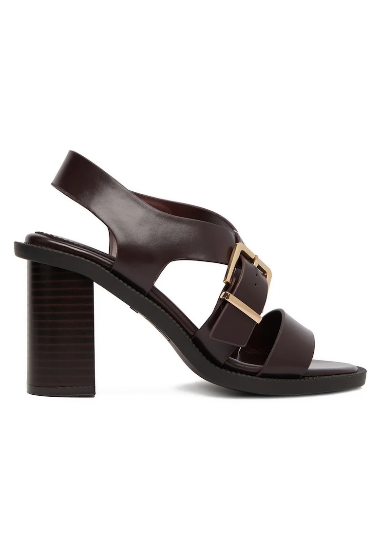 Sandale dama,  catarama, rosu, piele ecologica,
