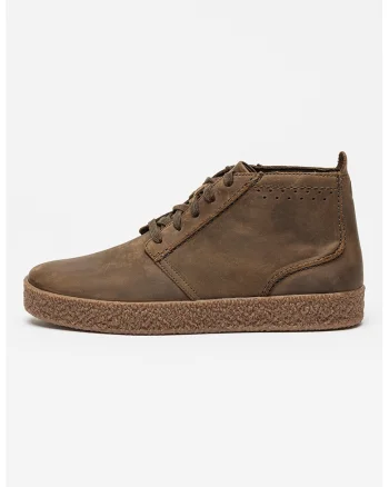 Ghete de piele nabuc Streethill, Kaki/Caramel