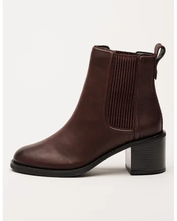 Botine Chelsea de piele Chamberly, Caramel