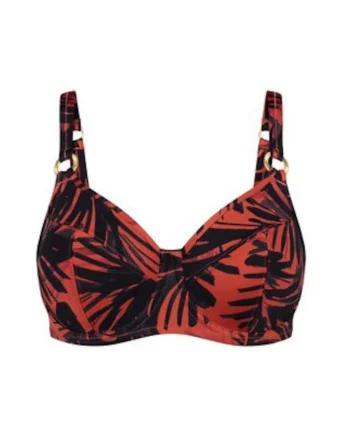 Top de bikini,  minimalist, maro, material sintetic