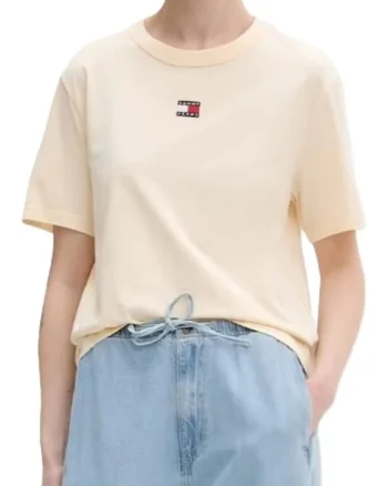 Tricou dama,  Bumbac, Crem, Crem