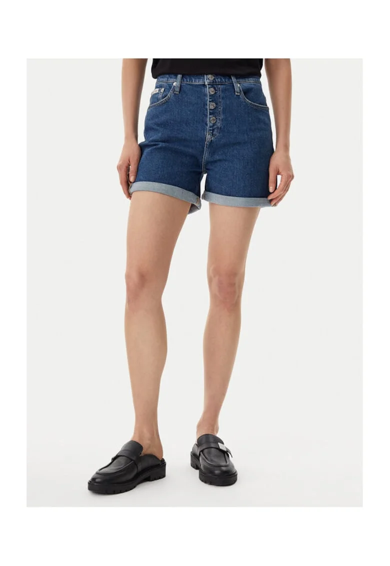 Pantaloni scurti din denim,  bleumarin, bumbac/bumbac reciclat,