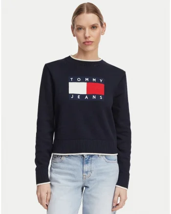 Pulover regular fit cu logo,