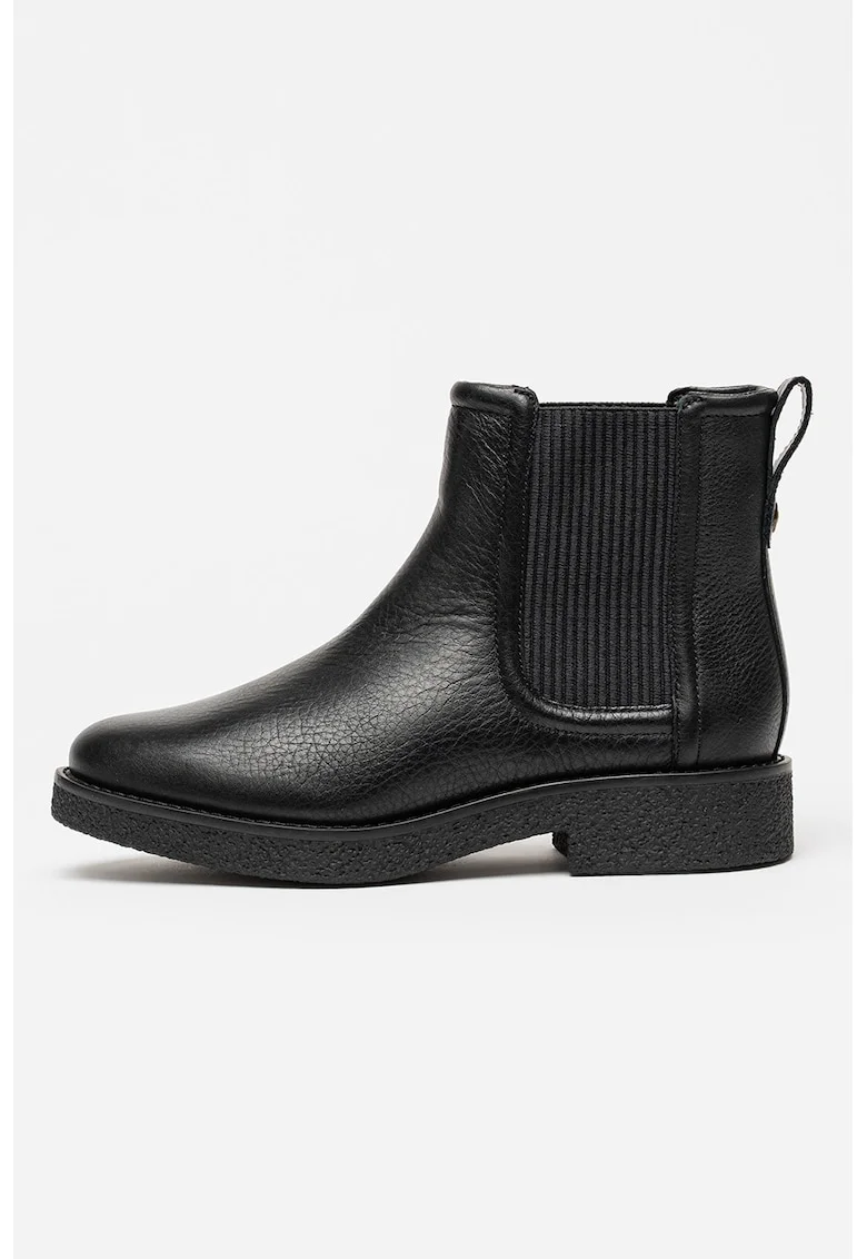 Ghete Chelsea de piele Nella, Negru