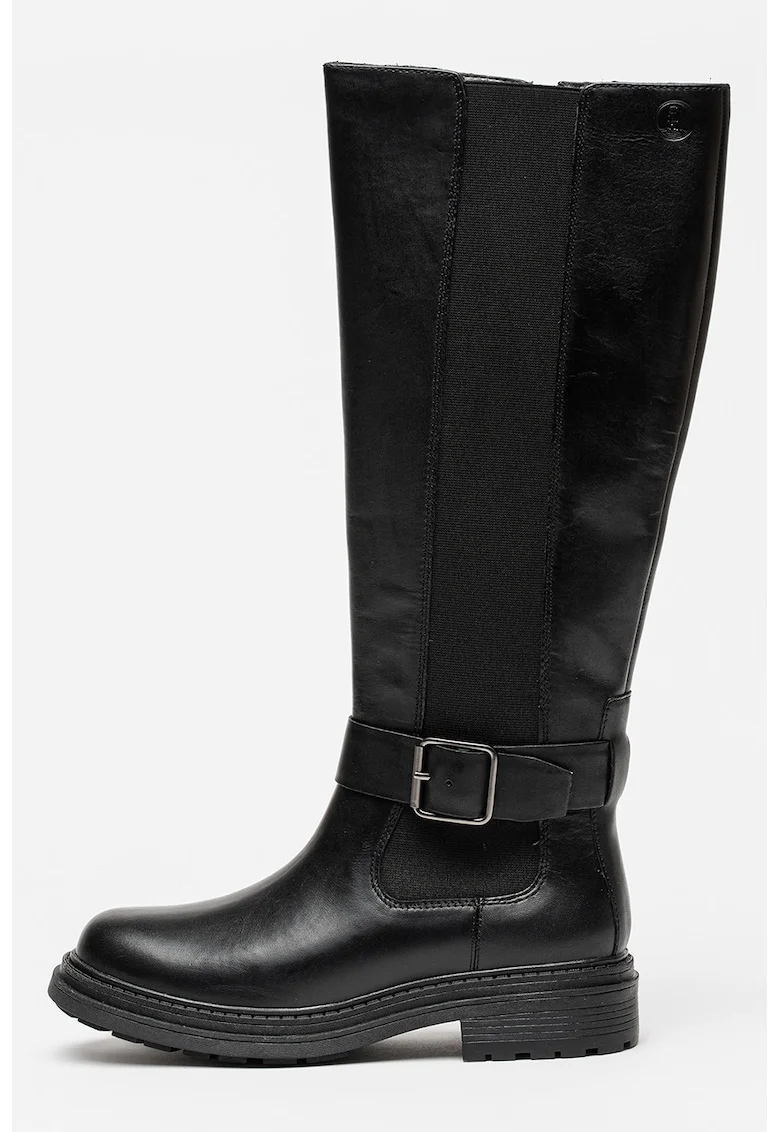 Cizme mid-calf de piele Orinoco, Negru