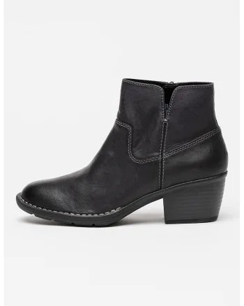 Botine de piele Kastela, Negru