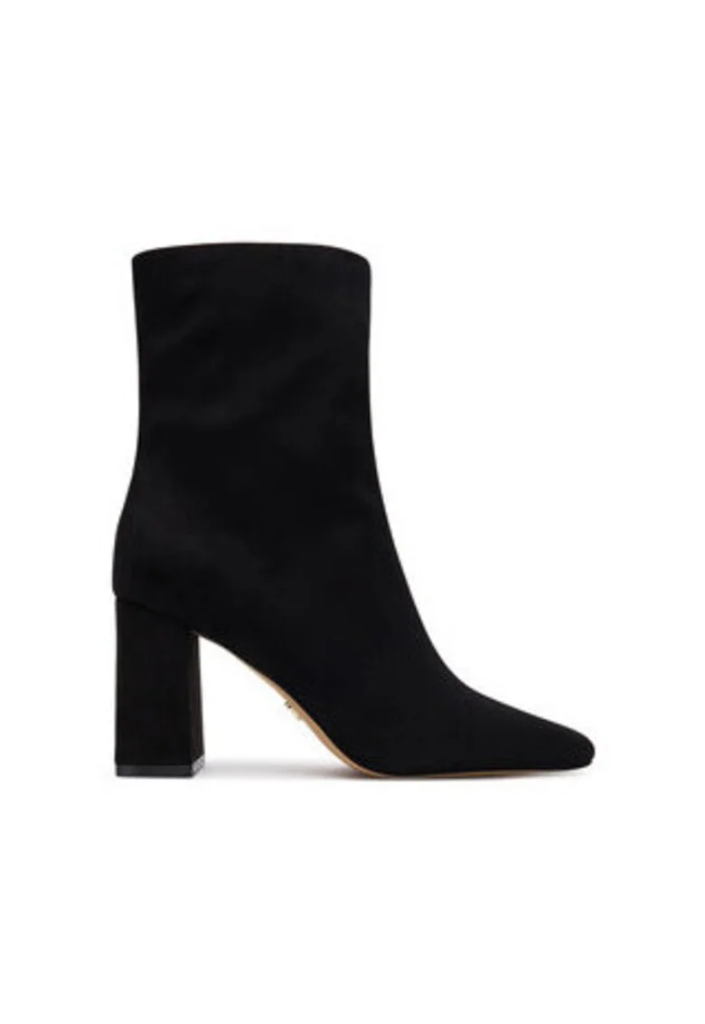Botine dama,  negru, textil