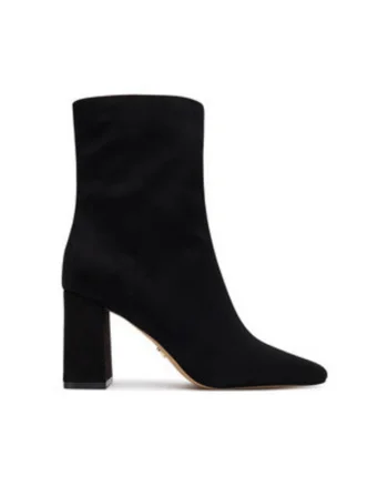 Botine dama,  negru, textil