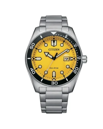 Ceas Barbati,  Eco-Drive, inox, 43mm
