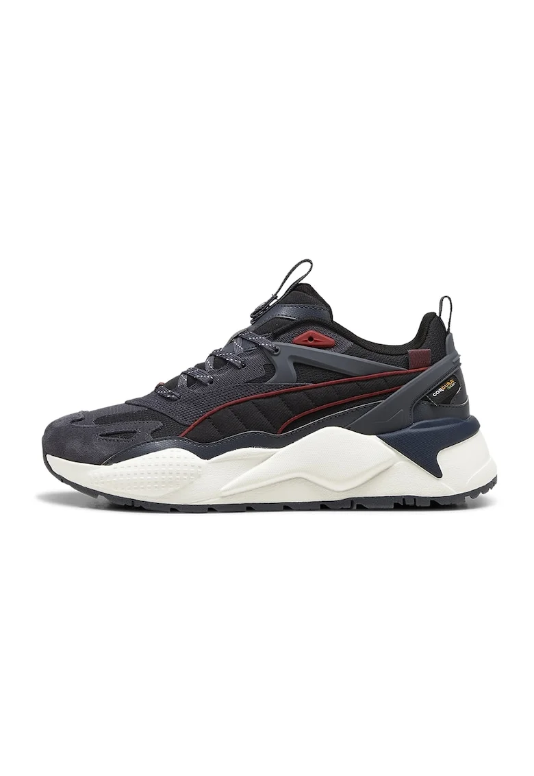 Pantofi sport cu insertii de piele intoarsa RS-X Efekt, Gri carbune