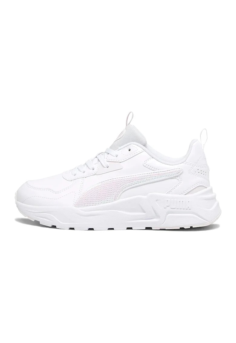 Pantofi sport de piele ecologica Trinity Lite, Alb