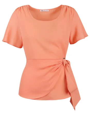 Bluza cu panglici decorative in talie