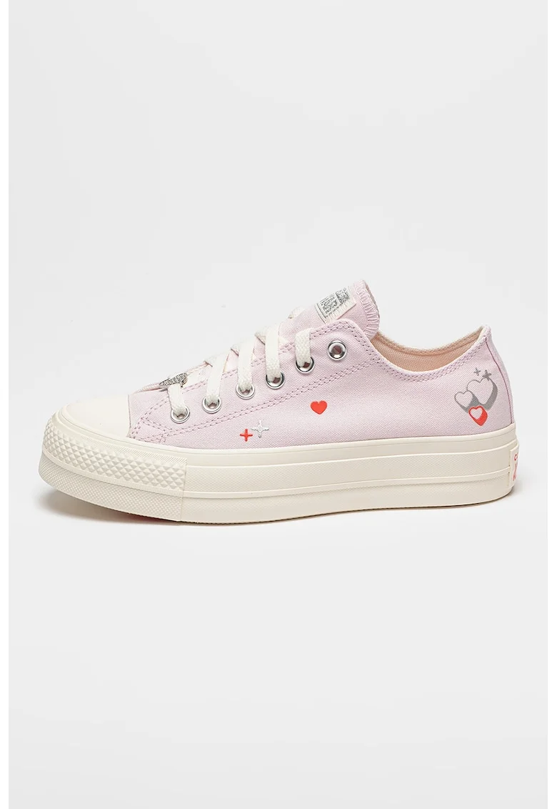 Tenisi low-cut Chuck Taylor All Star Lift Platform Y2K, Rosu/Lila/Argintiu