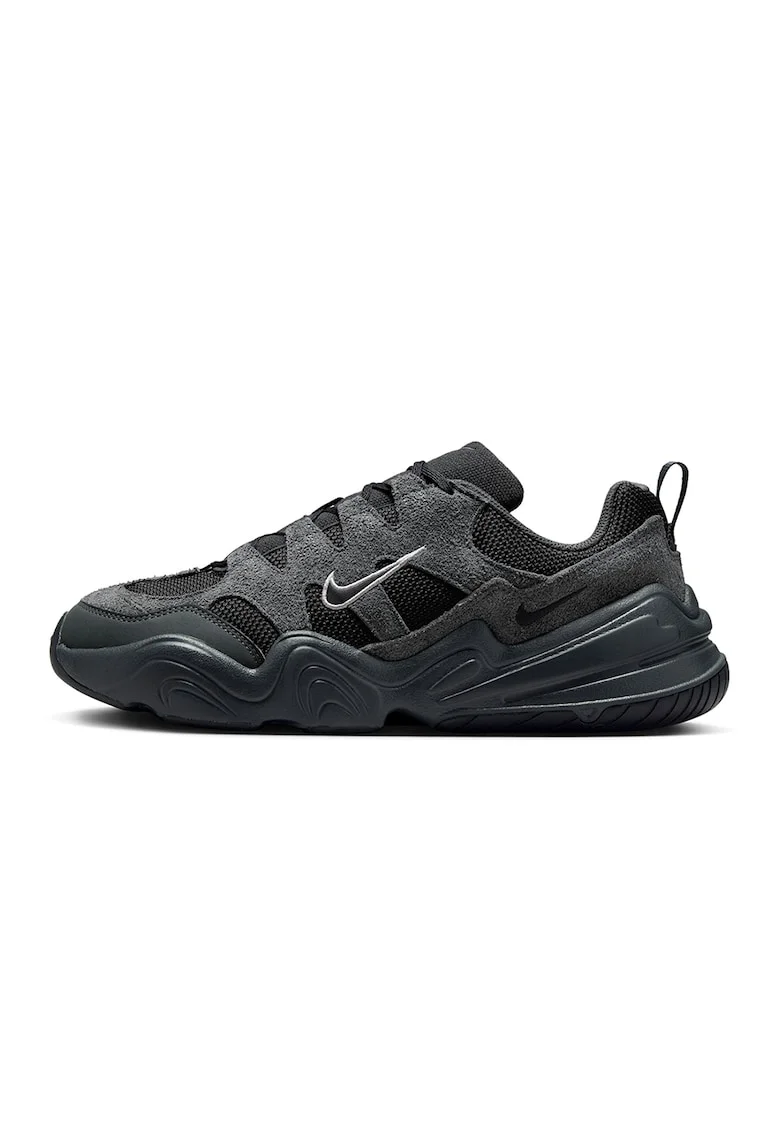 Pantofi sport cu insertii din piele intoarsa Tech Hera, Gri inchis melange