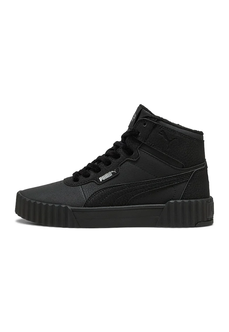 Pantofi sport mid-high din piele Carinna 3.0, Alb/Negru