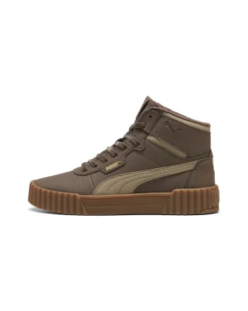 Pantofi sport mid-high din piele Carinna 3.0, Maro