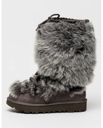 Cizme mid-calf cu blana Chalet, Gri