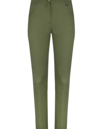 Pantaloni din bumbac cu talie medie