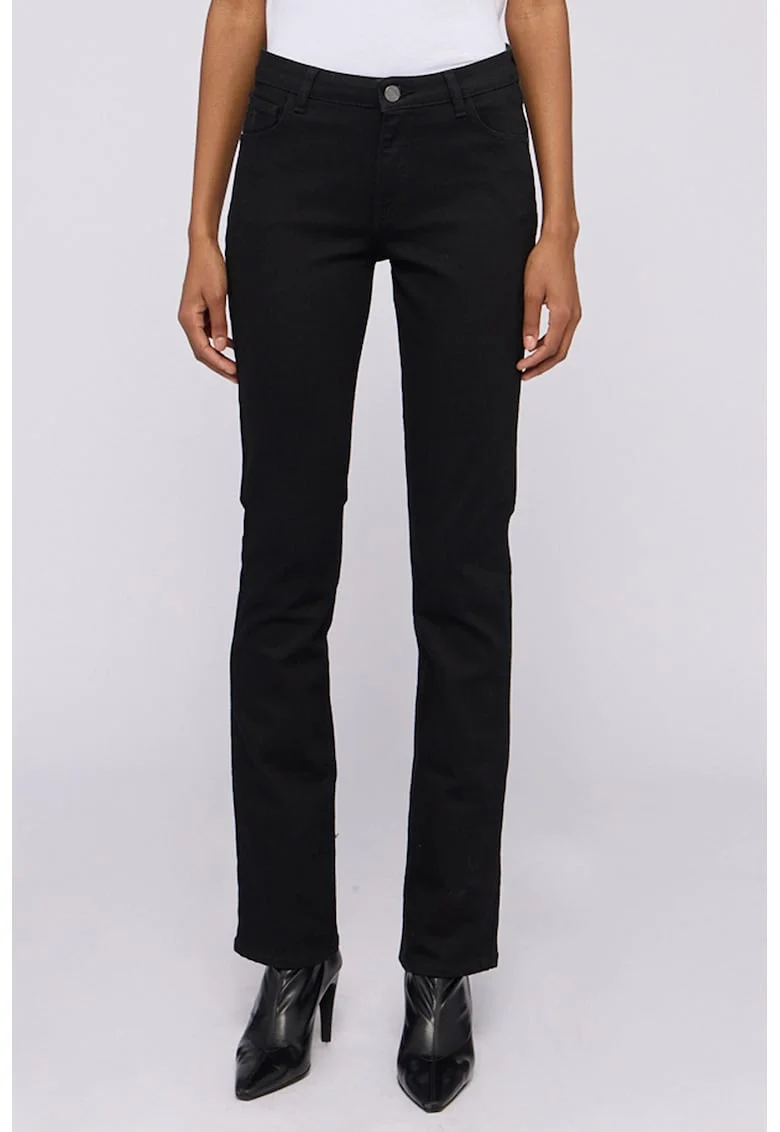 Blugi slim fit cu talie medie, Negru