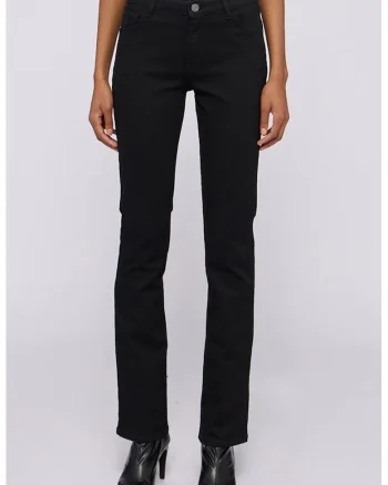 Blugi slim fit cu talie medie, Negru