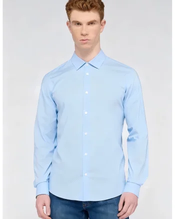 Camasa uni regular fit, Albastru pastel