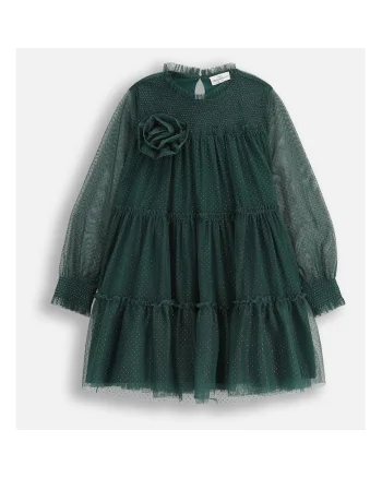 Rochie din tul cu brosa detasabila