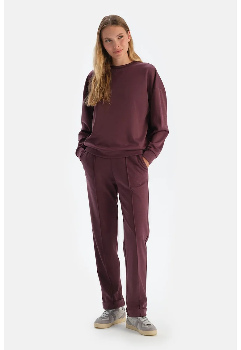 Pantaloni de trening din amestec de modal, Violet tyrian