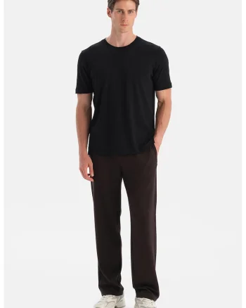 Pantaloni de trening cu croiala conica, Maro inchis