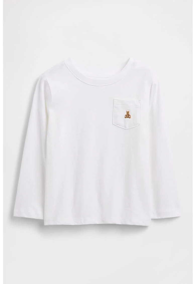 Bluza de bumbac organic, Alb optic