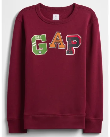 Bluza de trening cu imprimeu logo pe piept, Visiniu