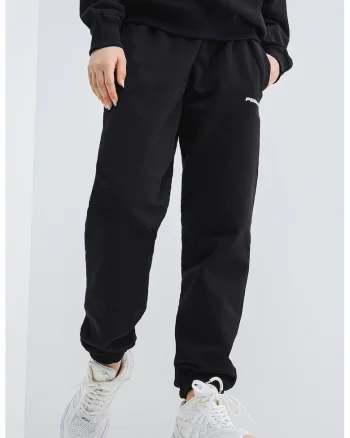 Pantaloni de trening cu buzunare laterale, Negru