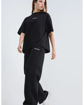 Pantaloni de trening relaxed-fit cu buzunare laterale, Negru
