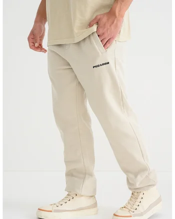 Pantaloni de trening cu talie elastica, Bej deschis