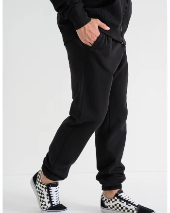 Pantaloni de trening cu talie elastica, Negru