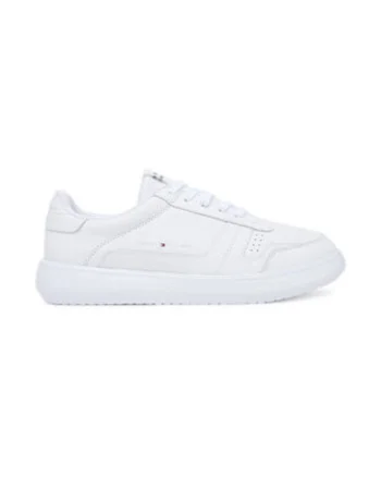 Pantofi sport din piele cu imprimeu logo lateral Modern, Alb